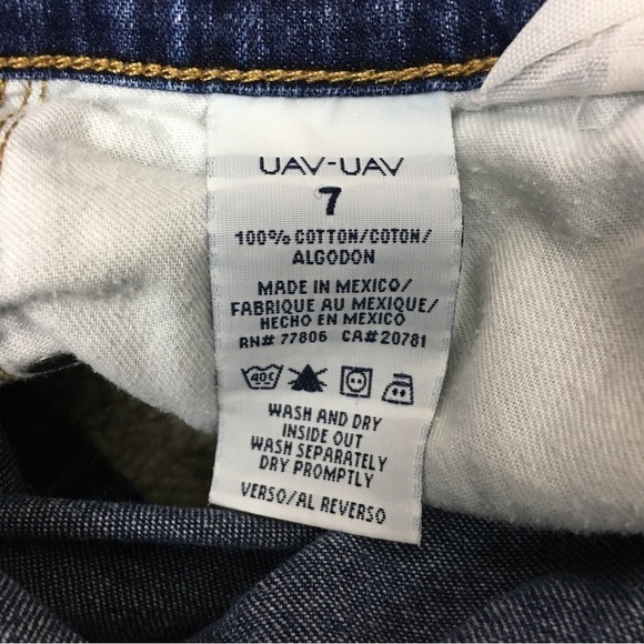 TOMMY JEANS Shorts Vintage Y2K 2002 Denim Spellout Waistband Embroidered Size 7 - Picture 8 of 10